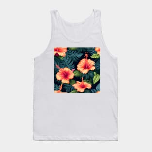 Hibiscus Flowers Pattern 20 Tank Top